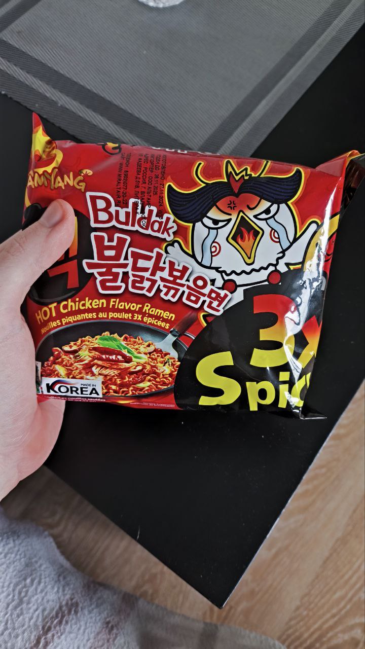 Buldak 3X Spicy Hot Chicken Flavor Ramen: Intense Heat Get ready for a fiery explosion of taste with an intimate encounter with Buldak 3X Spicy Hot Chicken Flavor Ramen.