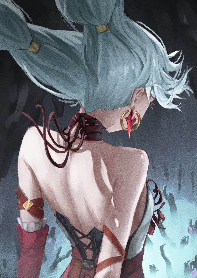 Enigmatic Succubus Sorceress Casting Dark Magic Spell Enigmatic succubus sorceress casting dark magic spell