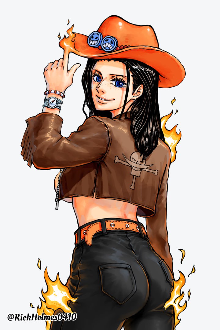 Nico Robin's Hot Ass in Tight Leather Pants Hot Nico Robin showing off her perfect round ass in tight black leather pants