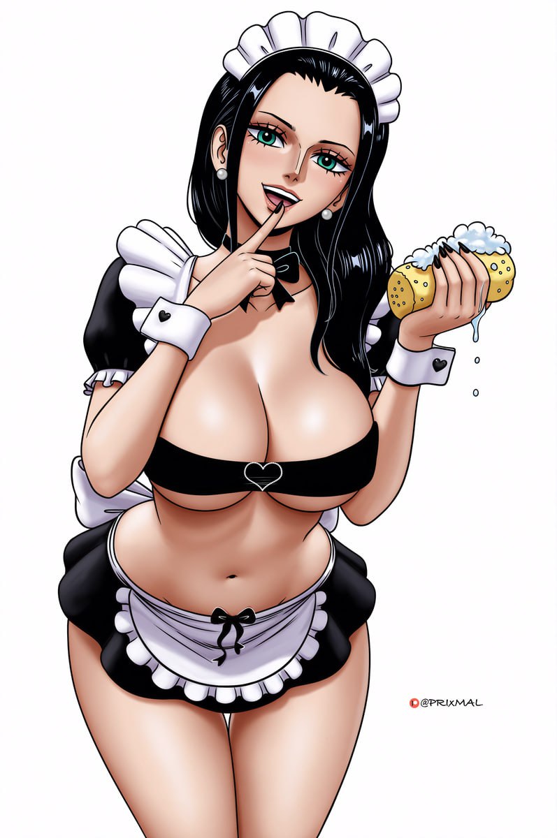 Nico Robin Maid Boobs Nico Robin from One Piece in a French maid outfit showing off her big, juicy tits