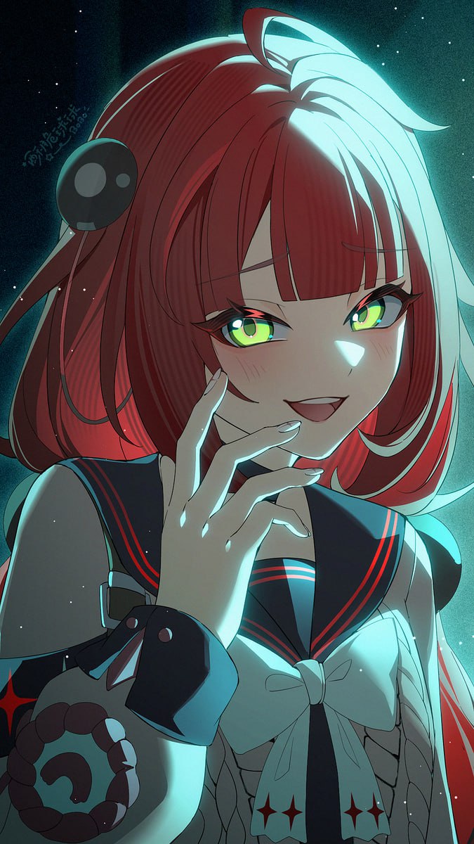 Seductive Anime Girl with Piercing Eyes Hentai Seductive Anime Girl with Piercing Green Eyes and Alluring Smile