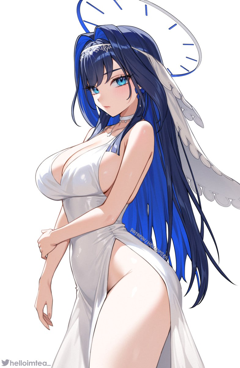 Sexy Anime Girl in White Dress Revealing Crotch and Boobs Sexy anime girl showing off her tempting perfect body in a beautiful white and extremely revealing dress.